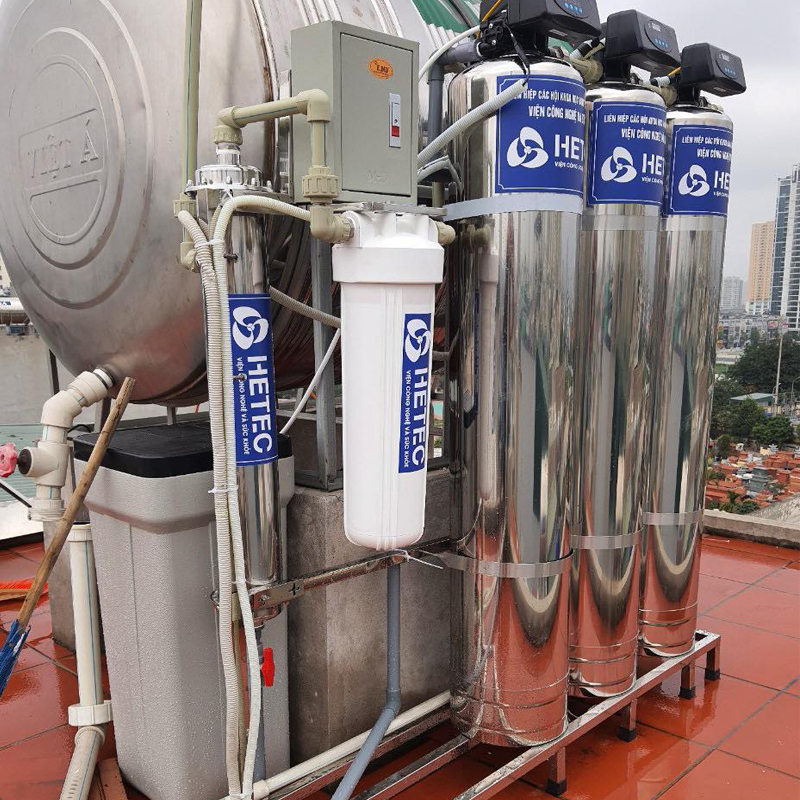 Bộ lọc tổng 3 cột inox GĐ e Tú - DV Mỗ Lao